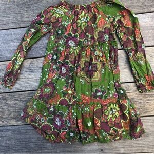 Lands’ End girls cotton floral party dress